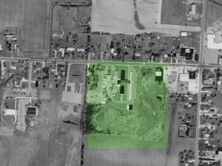 Starlite Drive-In Theatre - Aerial Photo - Photo From Terraserver (newer photo)